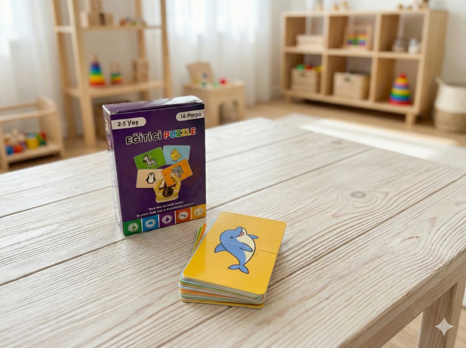 16 Parça Hayvanlar Alemi | Zeka Geliştirici Eşleştirme Puzzle Eğitim Seti