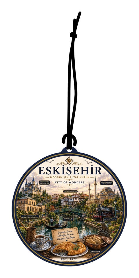 Eskişehir Şehri Tasarımlı Oto Kokusu,Araba Kokusu,Oto Aksesuarı ve Dikiz Ayna Süsü