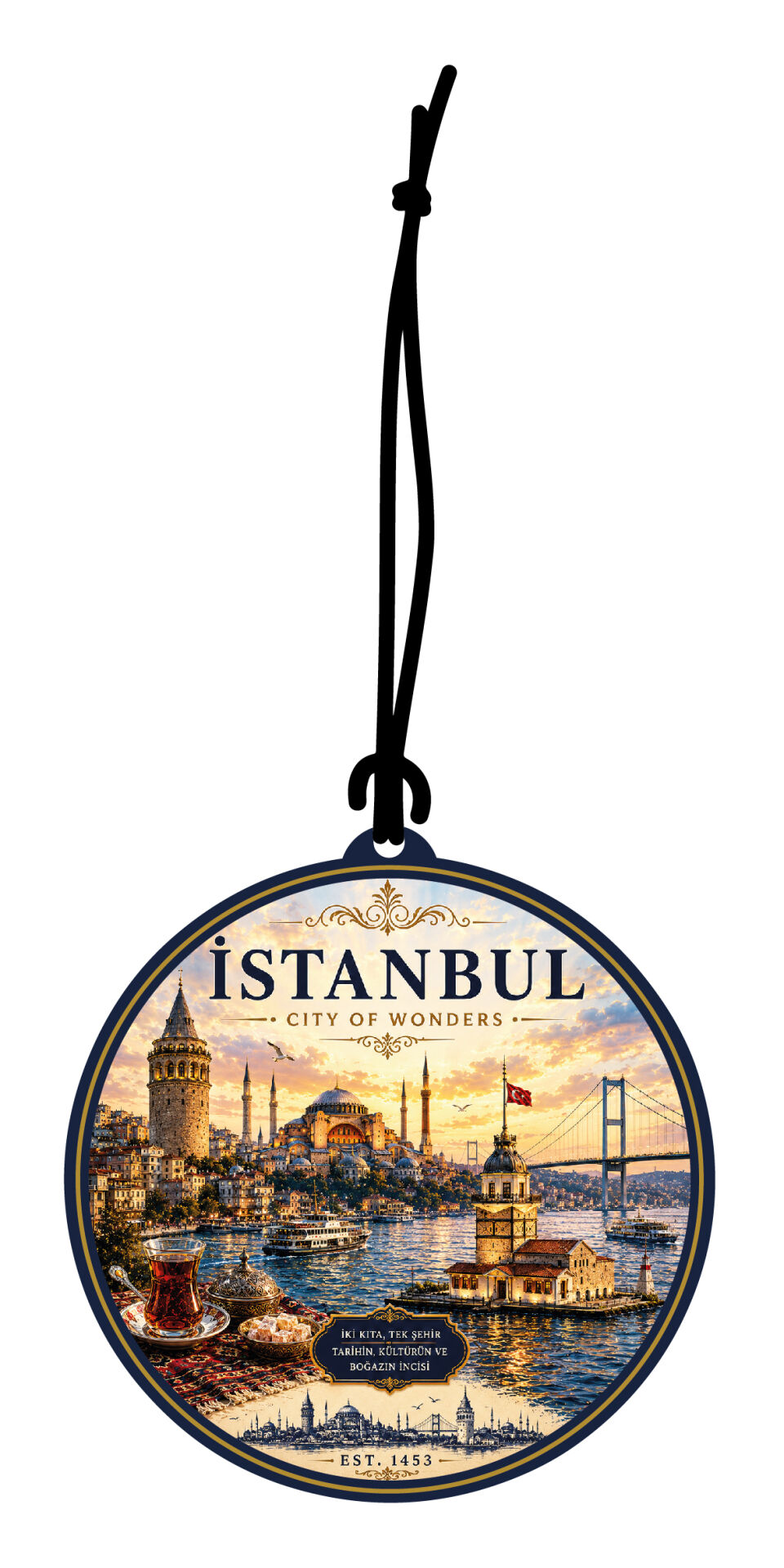 İstanbul Şehri Tasarımlı Oto Kokusu,Araba Kokusu,Oto Aksesuarı ve Dikiz Ayna Süsü