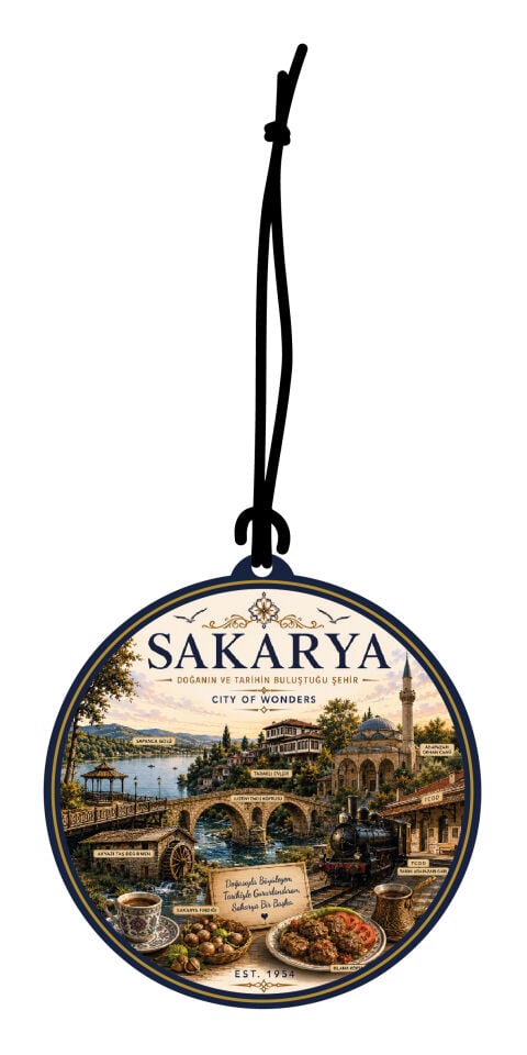 Sakarya Şehri Tasarımlı Oto Kokusu,Araba Kokusu,Oto Aksesuarı ve Dikiz Ayna Süsü