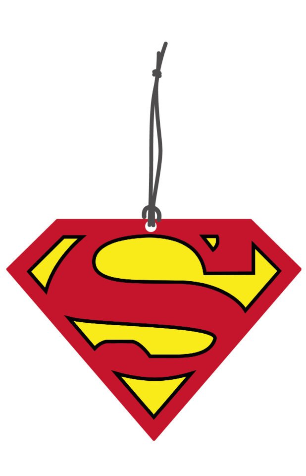 ByMeyla Süperman Görselli Dekoratif Oto Kokusu ve Aksesuar Seti