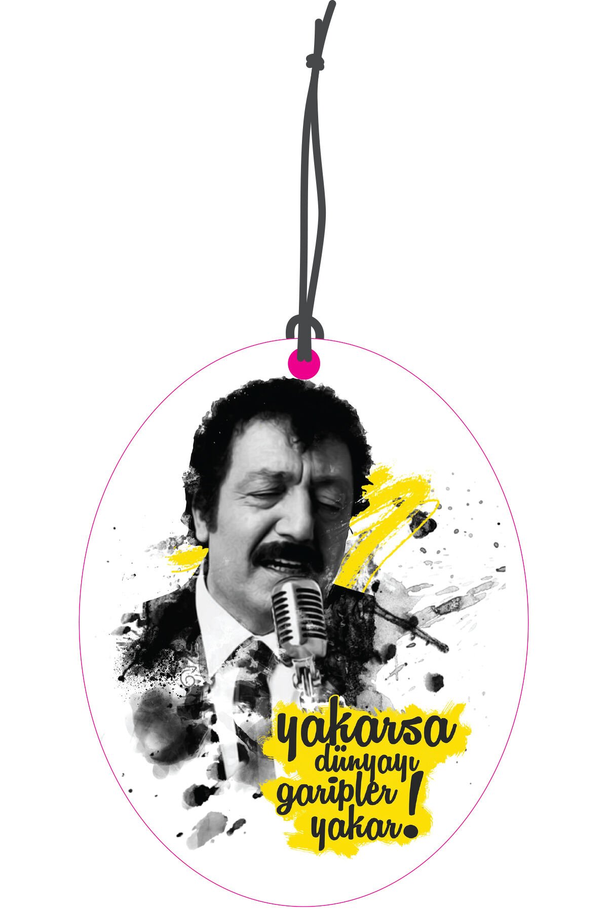 ByMeyla Dünyayı Garipler Yakar Görselli Dekoratif Oto Kokusu ve Aksesuar Seti