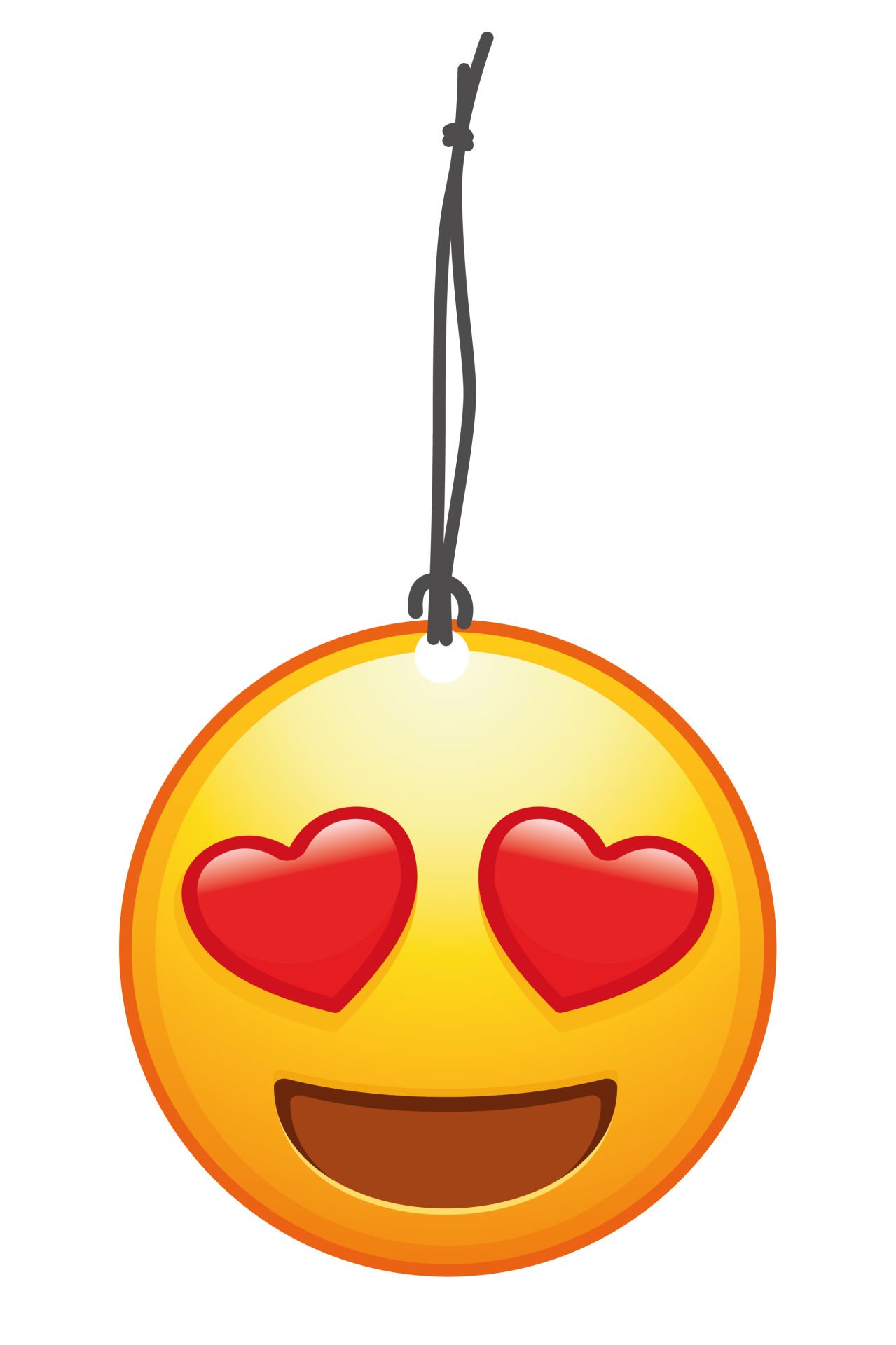 ByMeyla Kalp Gözlü Emoji Görselli Dekoratif Oto Kokusu ve Aksesuar Seti