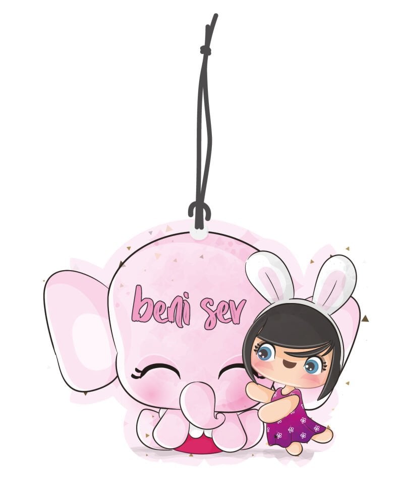 ByMeyla Beni Sev Görselli Dekoratif Oto Kokusu ve Aksesuar Seti