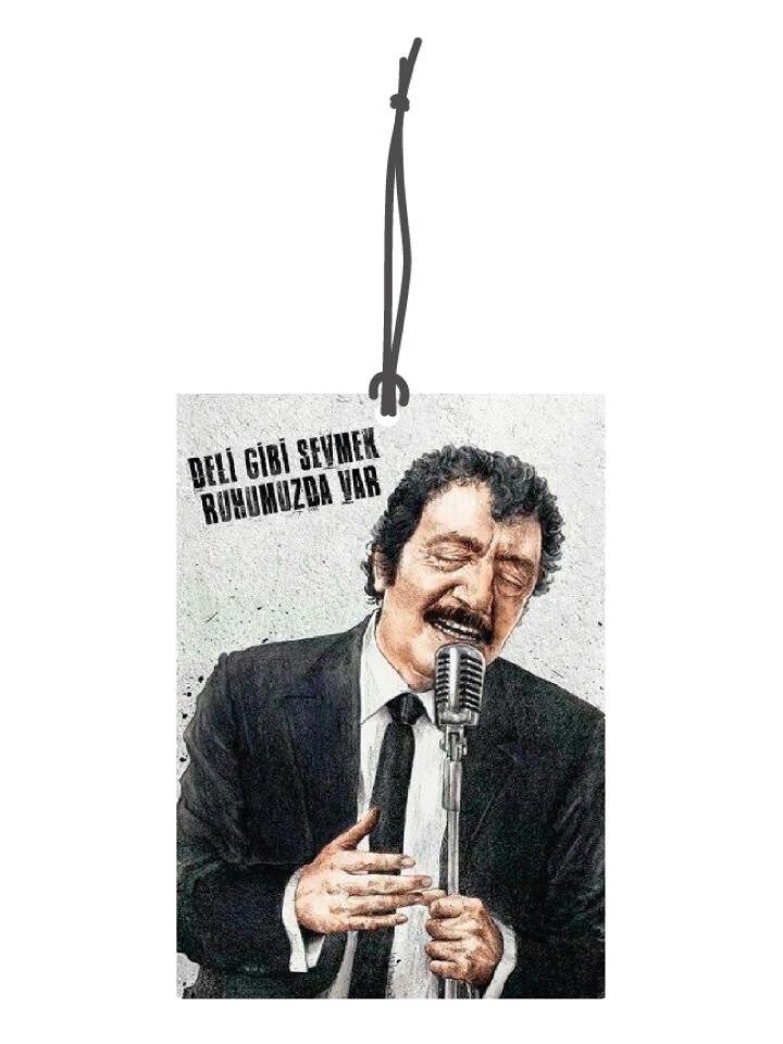 ByMeyla Deli Gibi Sevmek Müslüm Görselli Dekoratif Oto Kokusu ve Aksesuar Seti