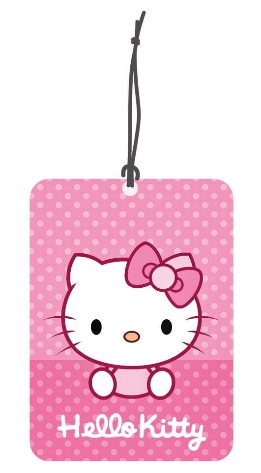 ByMeyla Hello Kity Görselli Dekoratif Oto Kokusu ve Aksesuar Seti