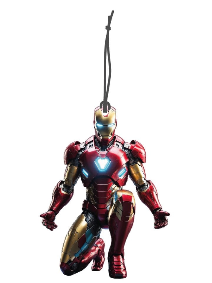 ByMeyla Demir Adam Iron Man Tasarımlı Dekoratif Oto Kokusu ve Aksesuar Seti