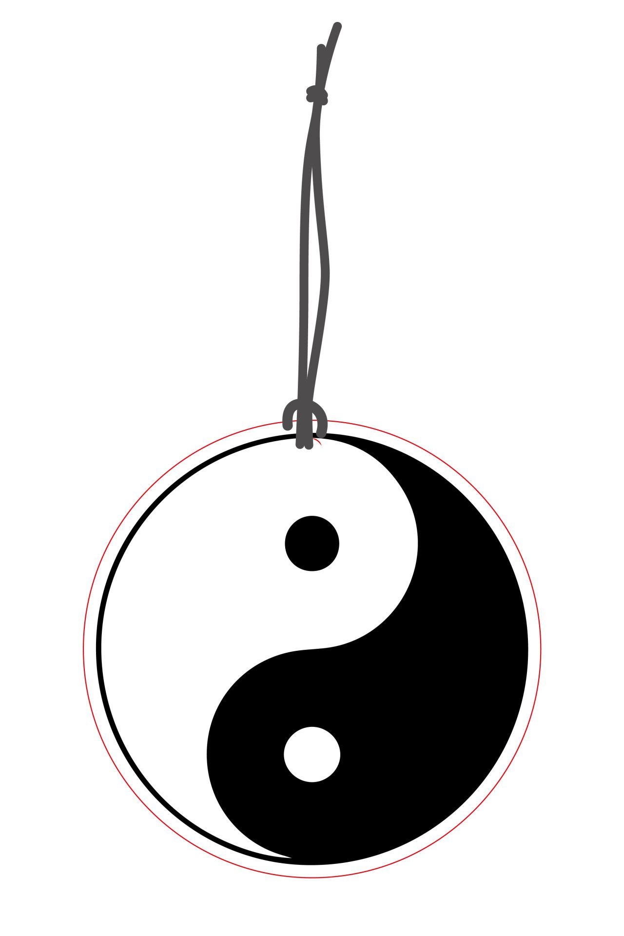 ByMeyla Yin-Yang Görselli Dekoratif Oto Kokusu ve Aksesuar Seti