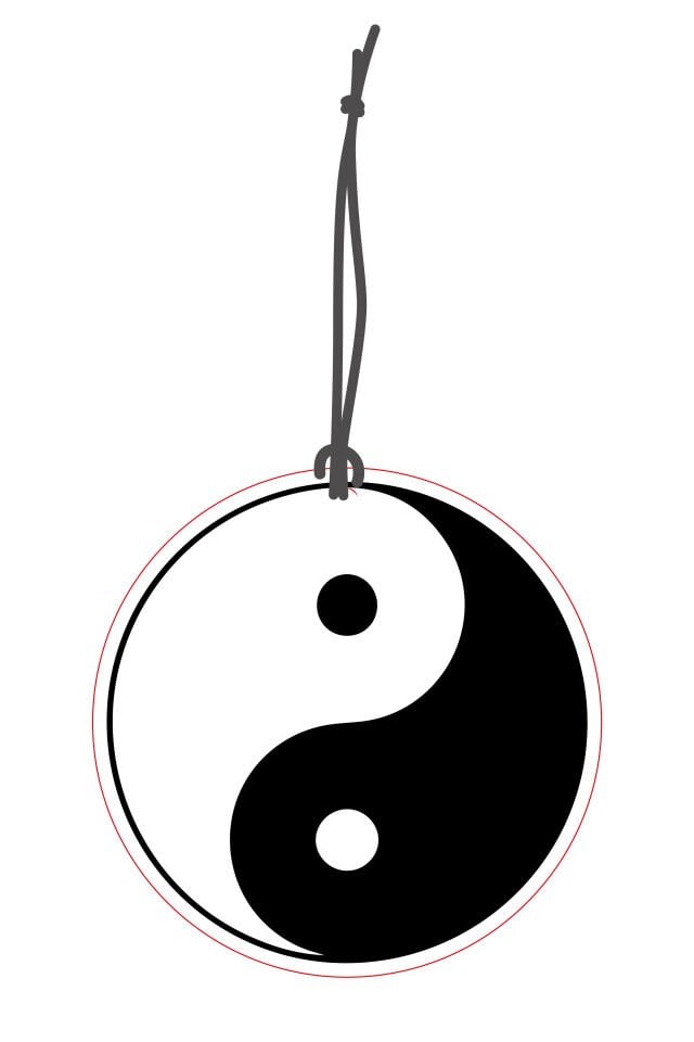 ByMeyla Yin-Yang Görselli Dekoratif Oto Kokusu ve Aksesuar Seti