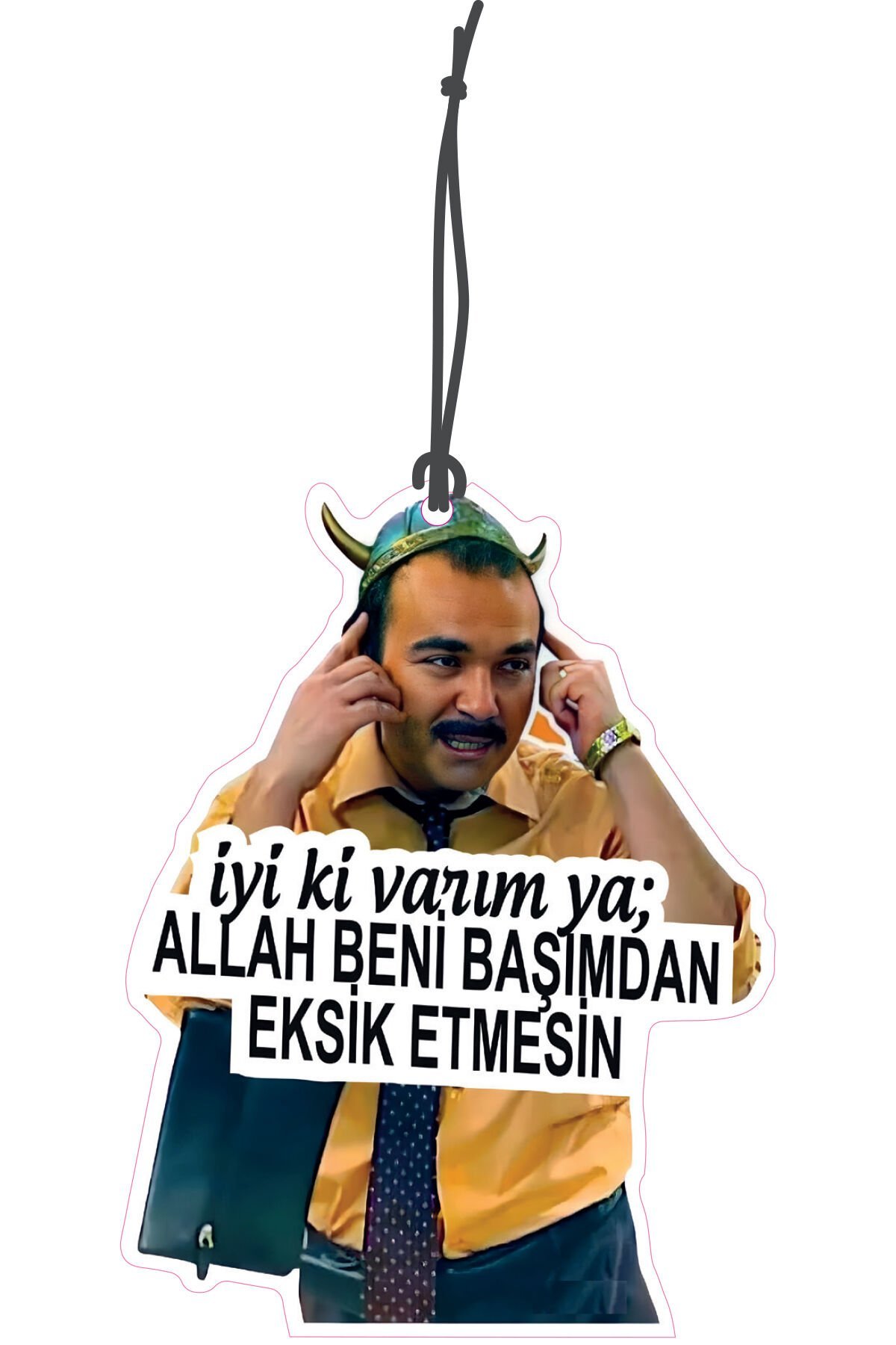 ByMeyla İyiki Varım Yaa Burhan Görselli Dekoratif Oto Kokusu ve Aksesuar Seti