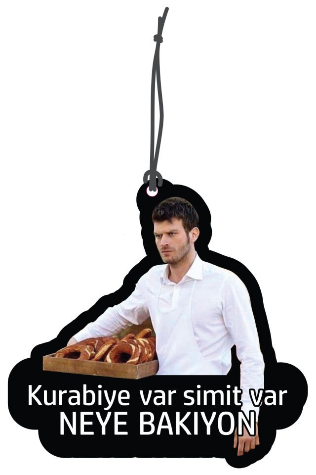 ByMeyla Kuzey Kurabiye Var Simit Var Görselli Dekoratif Oto Kokusu ve Aksesuar Seti