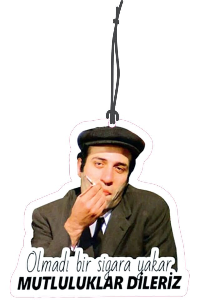 ByMeyla Mutluluklar Dileriz Görselli Dekoratif Oto Kokusu ve Aksesuar Seti