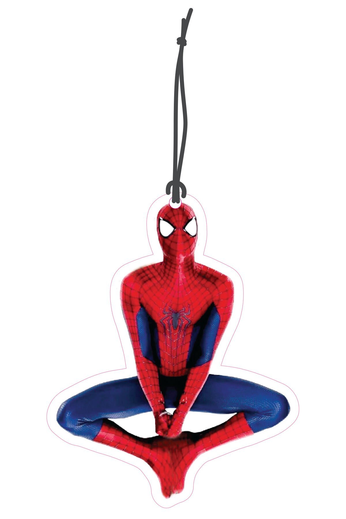 ByMeyla Spider Örümcek Adam Görselli Dekoratif Oto Kokusu ve Aksesuar Seti