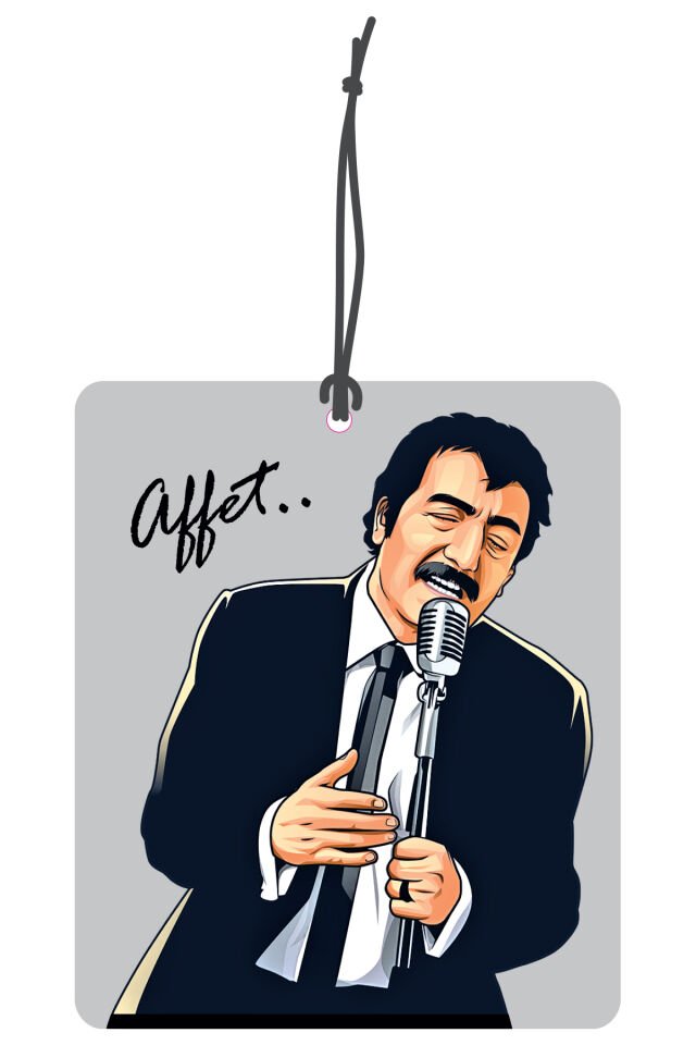 ByMeyla Müslüm Baba Affet Görselli Dekoratif Oto Kokusu ve Aksesuar Seti