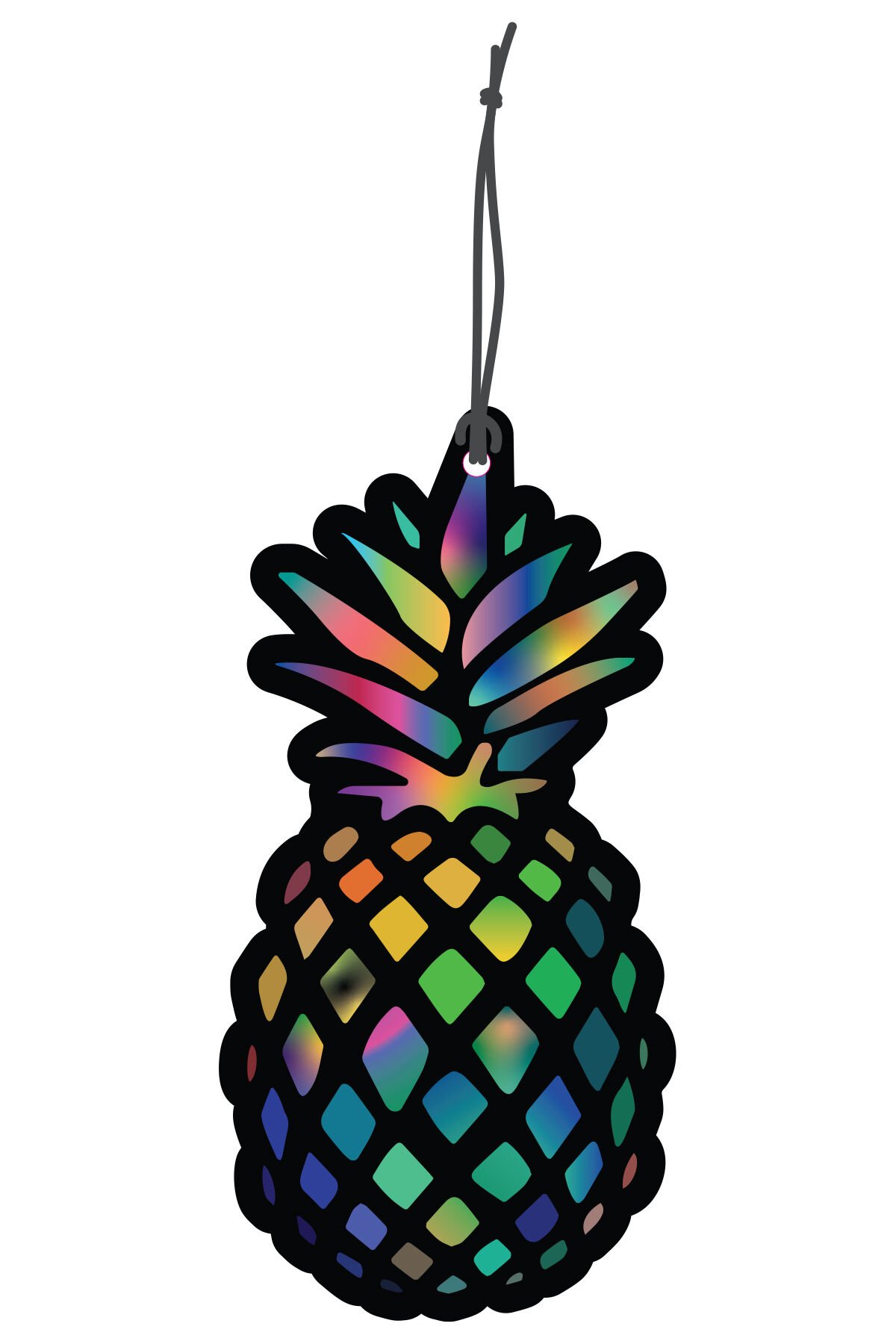 ByMeyla Ananas Görselli Dekoratif Oto Kokusu ve Aksesuar Seti